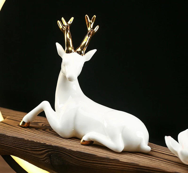 Witte Hert Wierookbrander Lamp - SereneStag