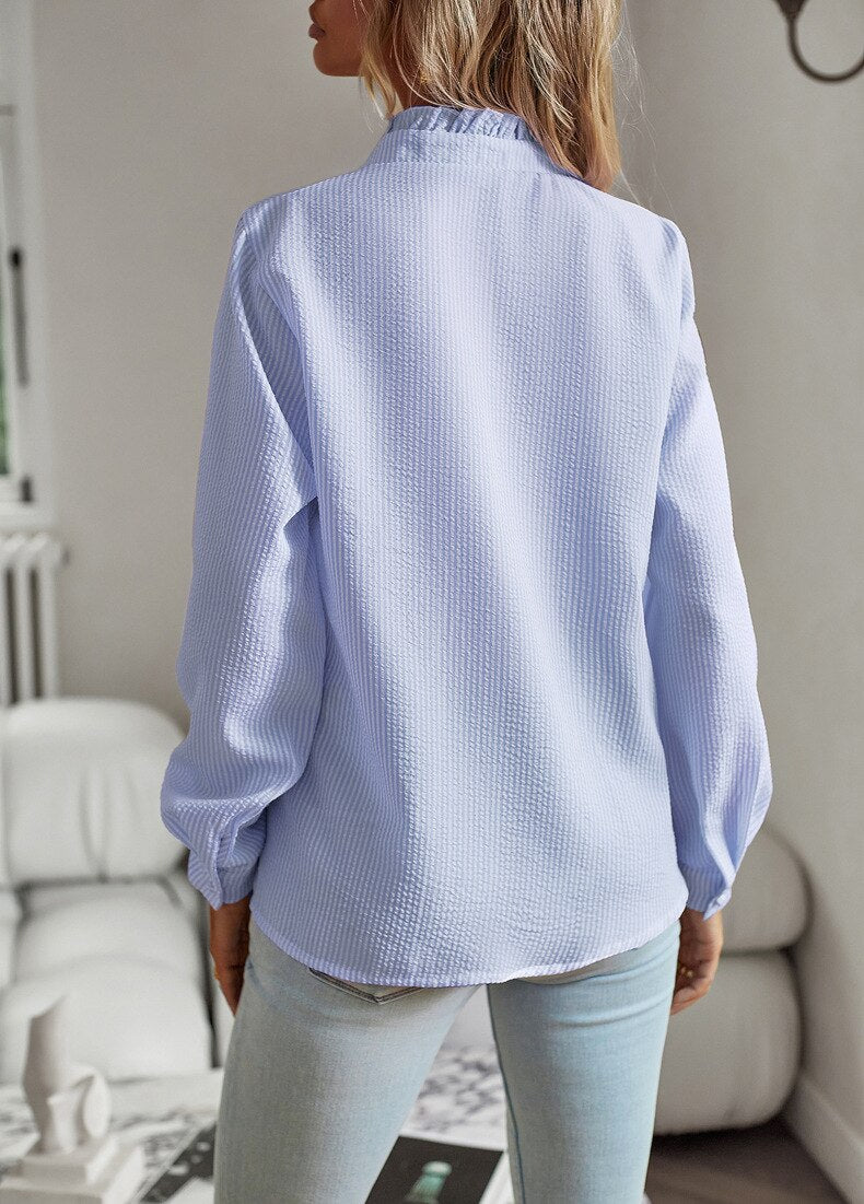 Trendy Striped Women's Blouse – Elise