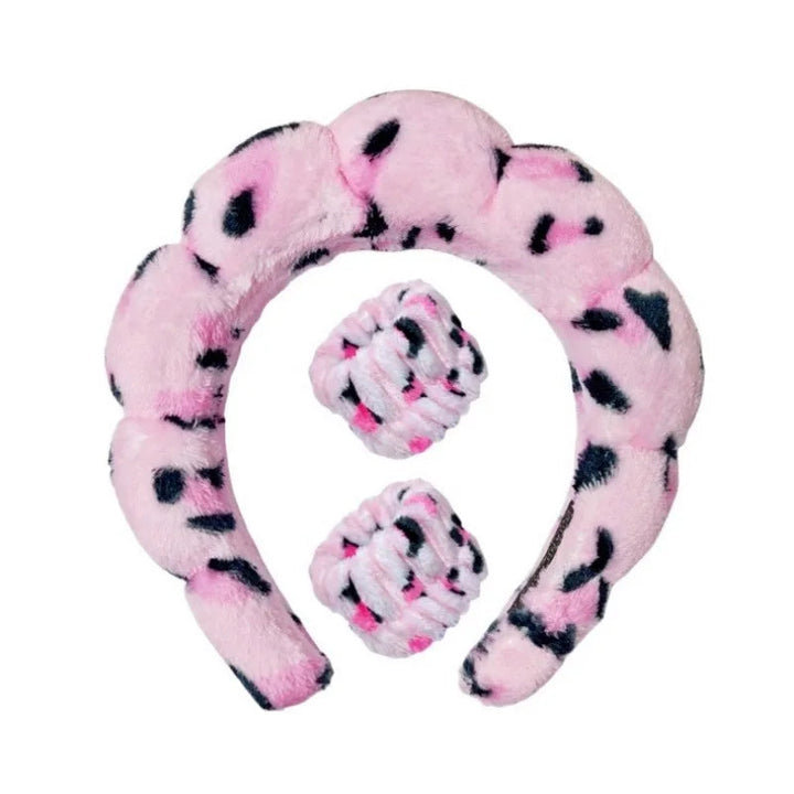 Plush Spa Headband & Wristband Set - Fluffiea