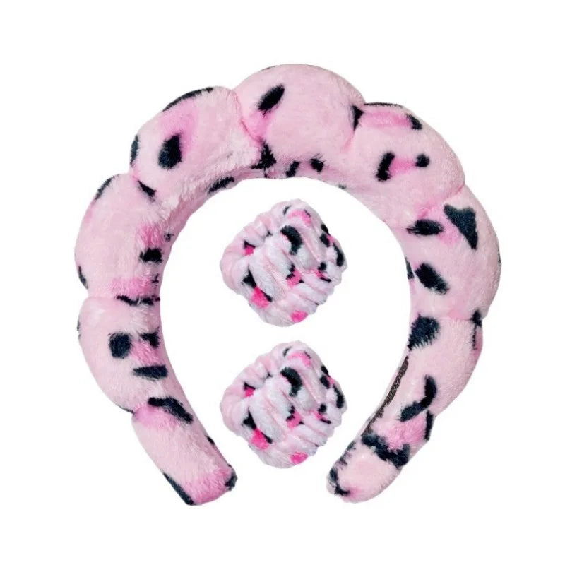 Plush Spa Headband & Wristband Set - Fluffiea