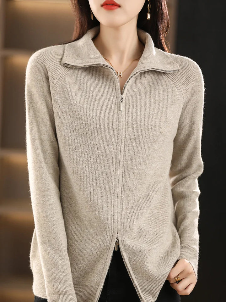 Dames Vest met Dubbele Rits – Celeste