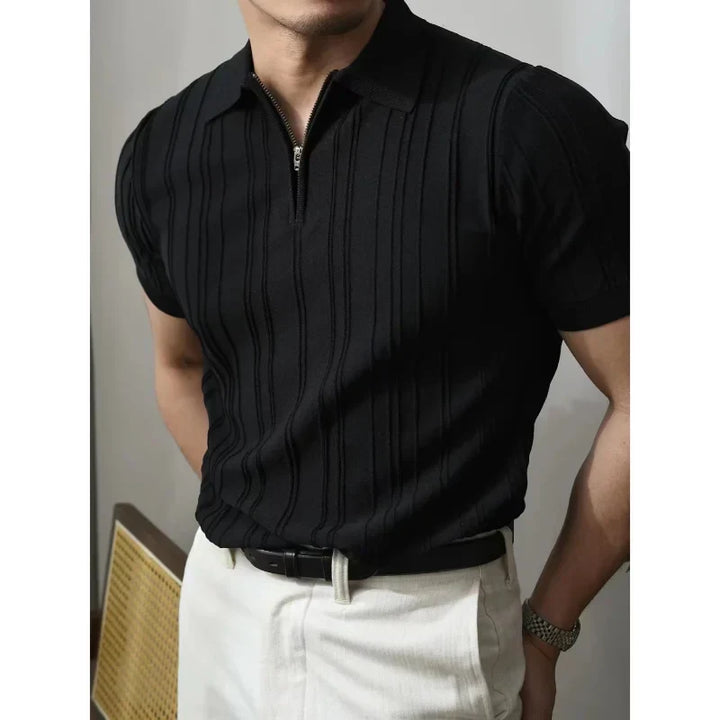 Slim Fit Men's Polo with Zipper – Fabrizio