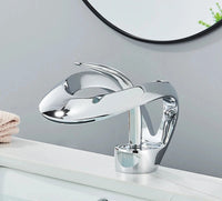Brass Bathroom Faucet with Waterfall Spout - Flowarc