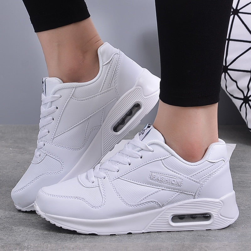 Stylish Vegan Leather Women's Sneakers - Valencia