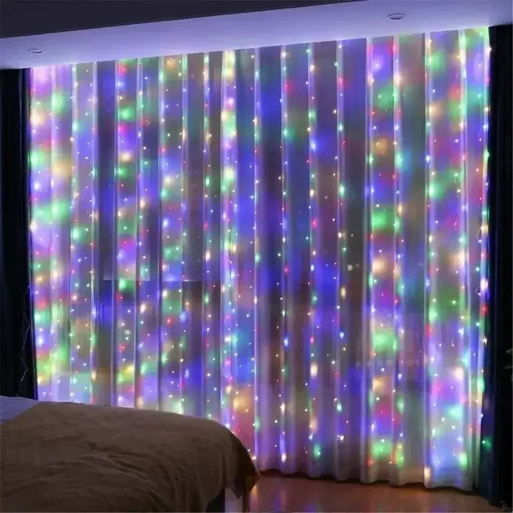 USB LED Curtain String Lights with Remote Control 9