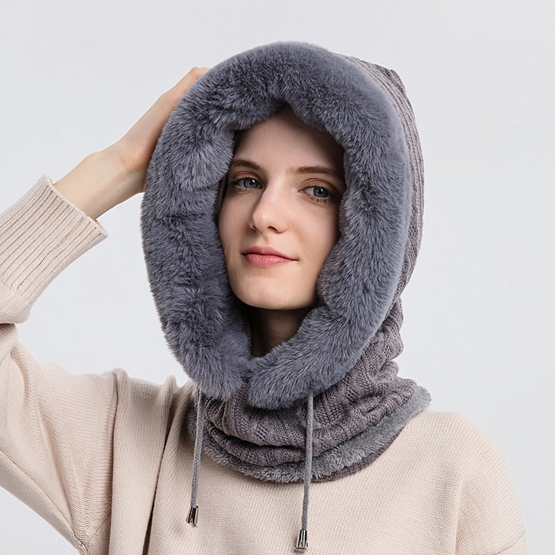 3-in-1 Winter Sjaal en Muts voor Dames - Isabella