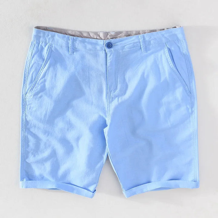 Men's Linen-Cotton Shorts with Button Closure - Sandro