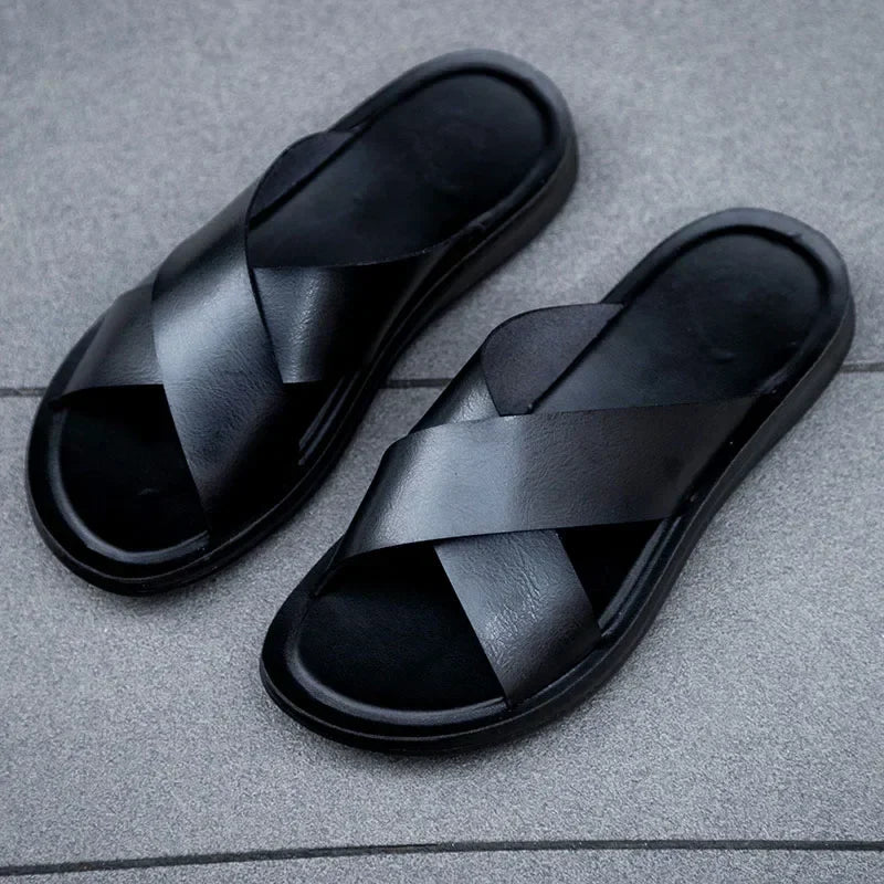Italian Leather Men's Slippers - Lorenzo
