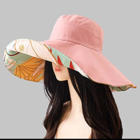 Reversible Cotton Sun Hat with Wide Brim – Liora
