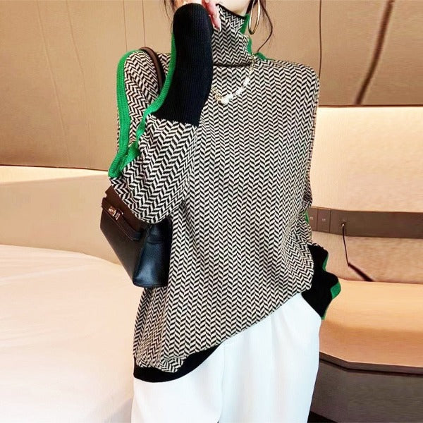 Stylish Striped Women's Sweater - Lena