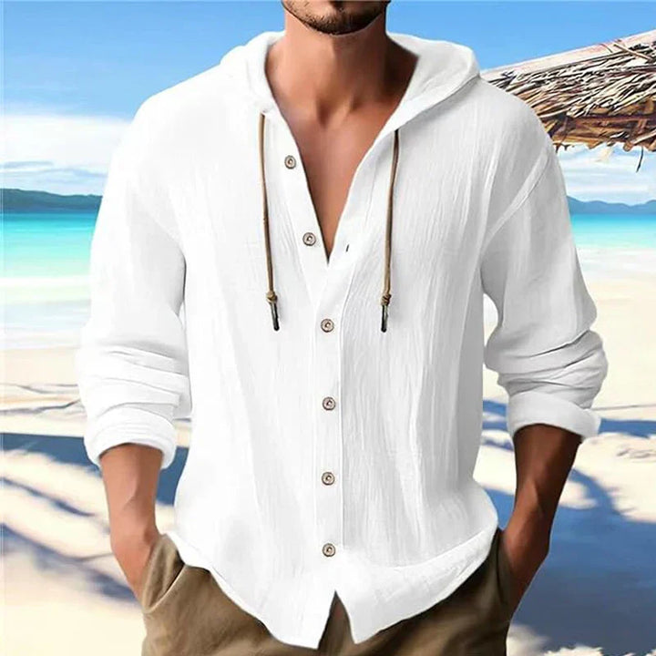 Breathable & Light Linen Men's Shirt with Hood – Malik