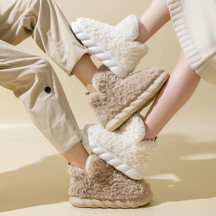 Warme damespantoffels van katoen en pluche - CozySteps
