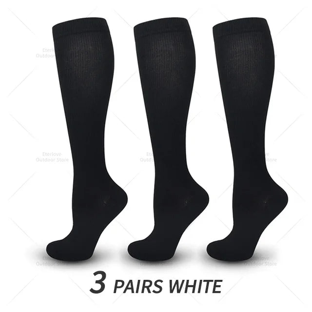 3 Paar Kniehoge Compressie Sokken - FitSupport