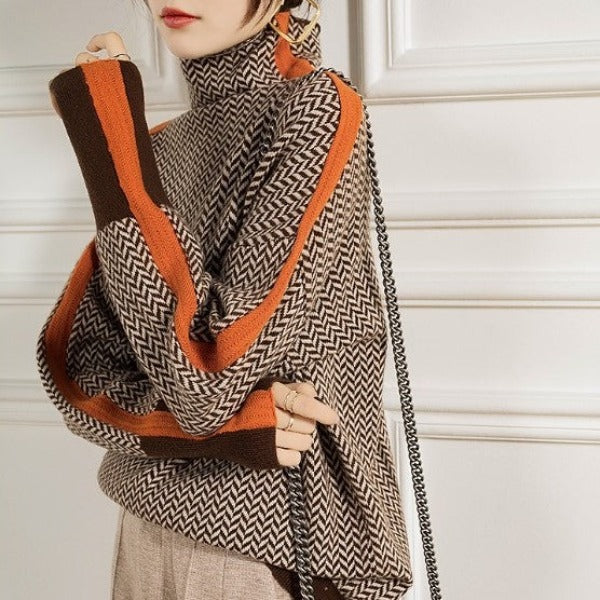 Stylish Striped Women's Sweater - Lena