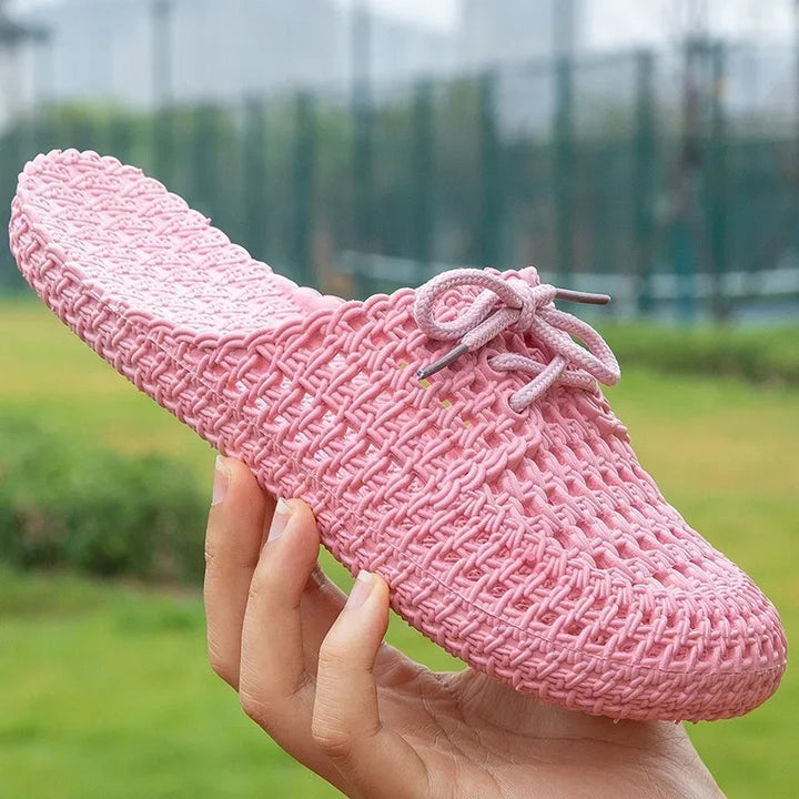 Ademende Dames Outdoor Loafers met Open Tenen - Linaya