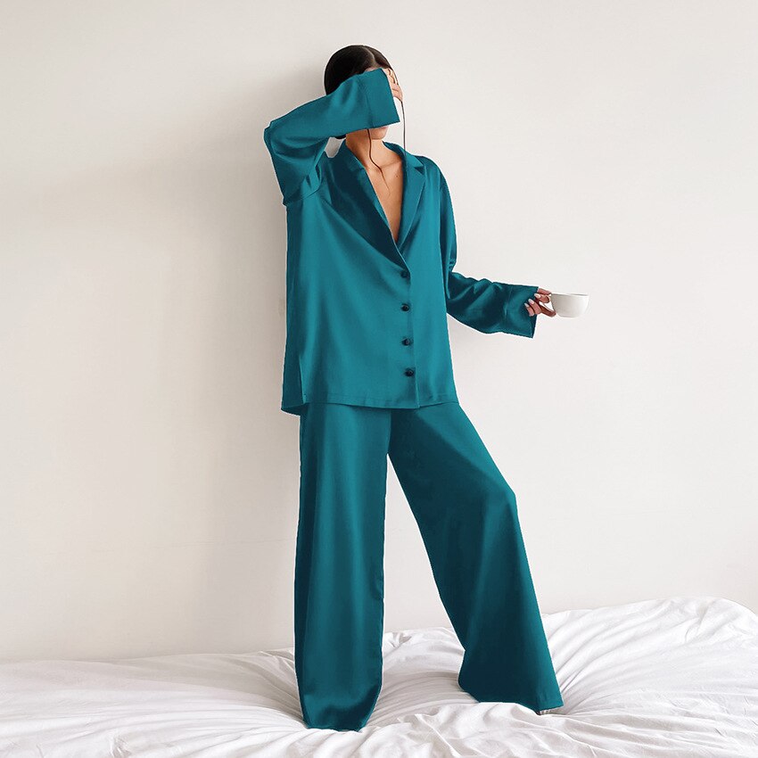 Women's Satin Pajama Set – Isabella