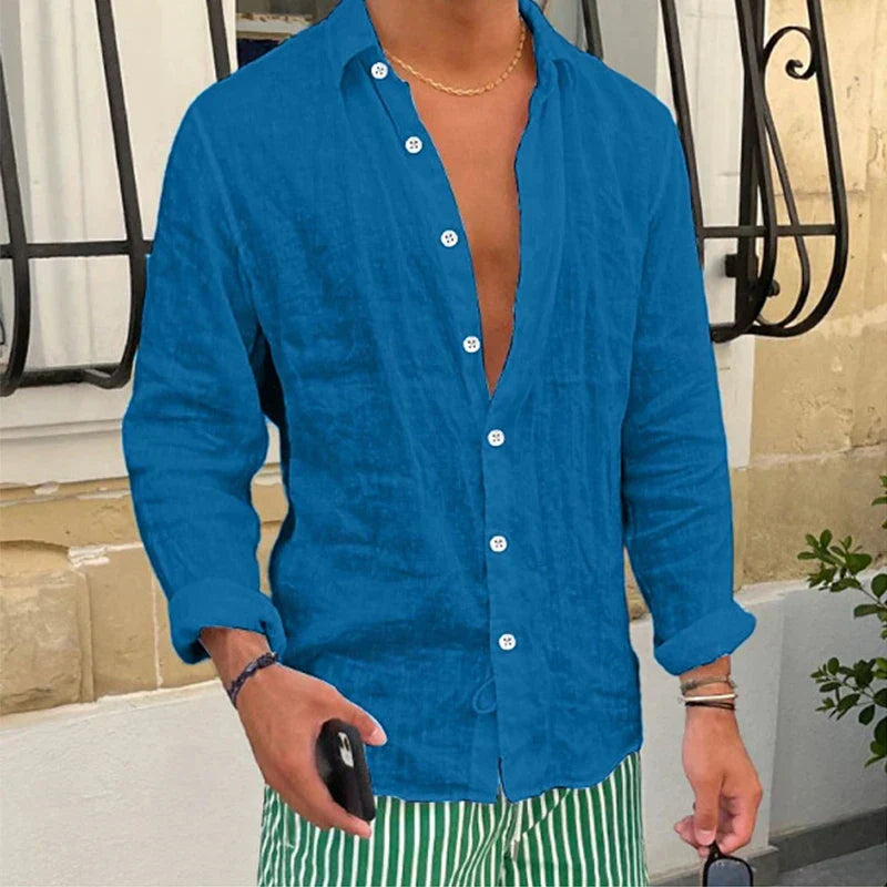 Breathable & Loose-Fitting Men's Summer Shirt – Taro