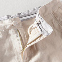 Men's Linen-Cotton Shorts with Button Closure - Sandro