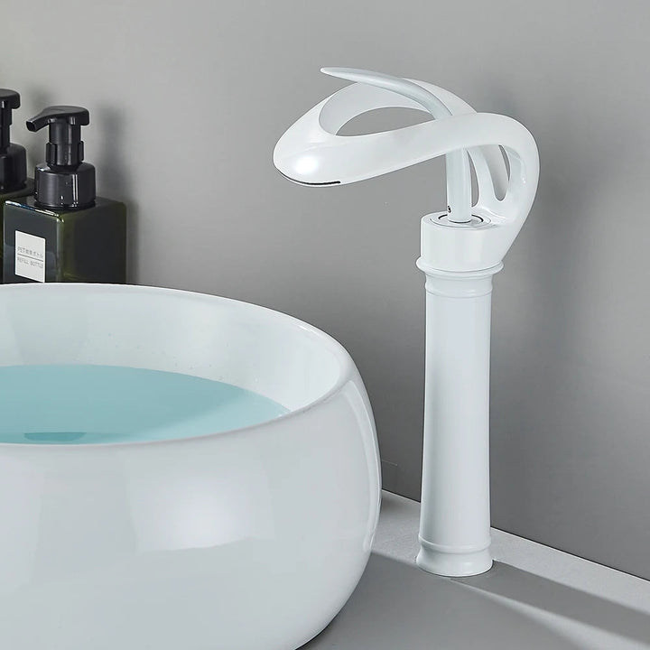 Brass Bathroom Faucet with Waterfall Spout - Flowarc