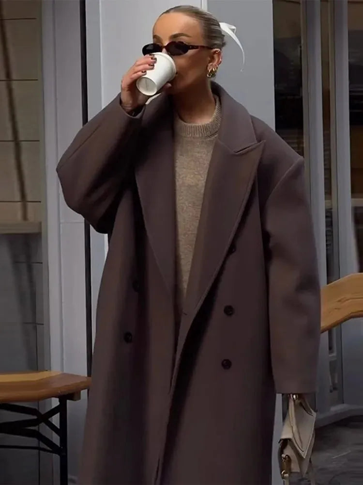 Comfortable Long Women's Coat - Sophie