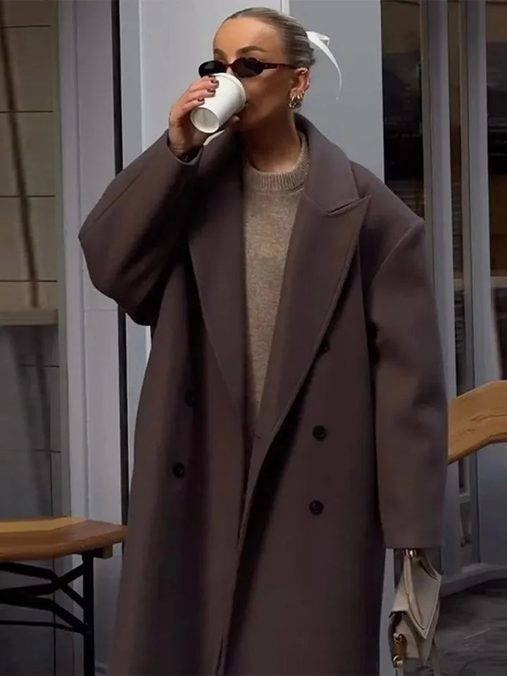 Comfortable Long Women's Coat - Sophie