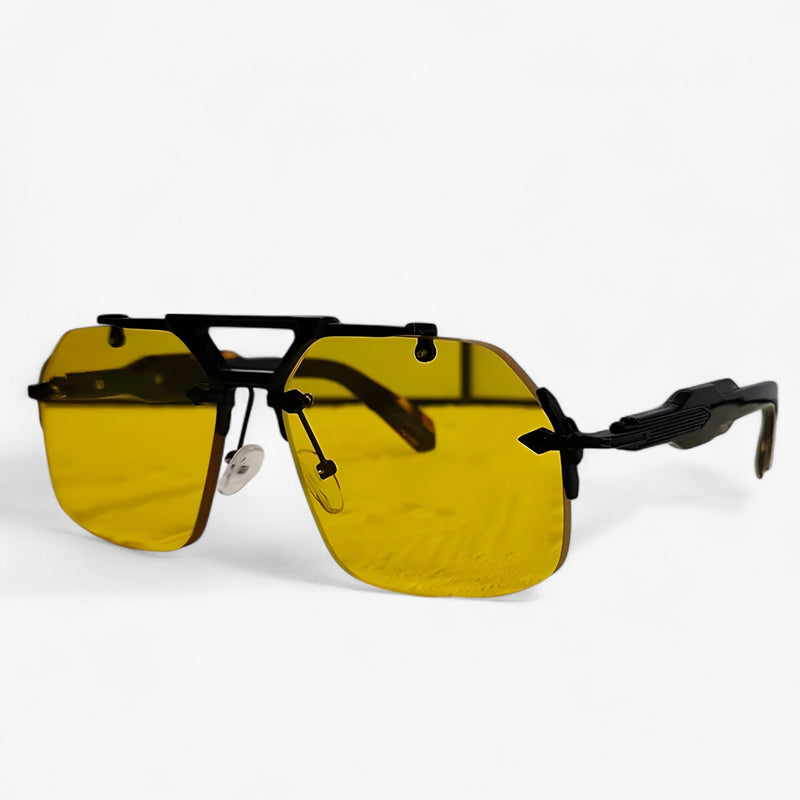 Rimless Oversized Sunglasses with Metal Accents – Vexor