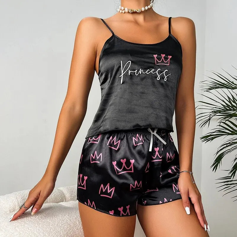 Stijlvolle satijnen pyjama-set voor dames - Alina