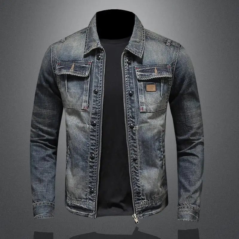 Retro Denim Jacket in Vintage Style – Jasper