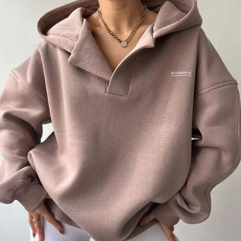 Warme dames hoodie voor winterdagen – Sibylla