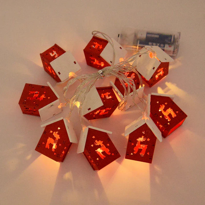 Houten Kersthuisjes Met LED Verlichting - GlowHouse