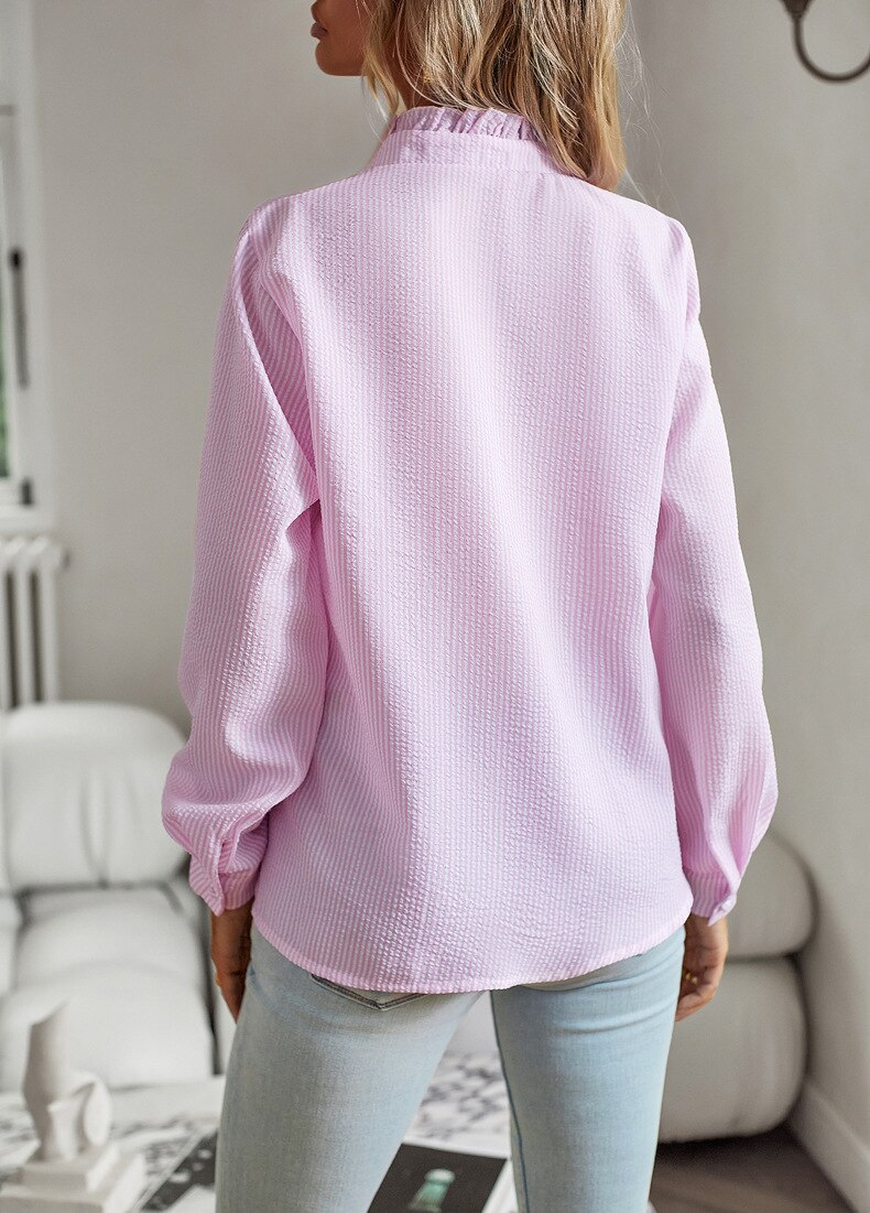Trendy Striped Women's Blouse – Elise