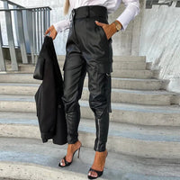 Trendy Women's Leather Pants - Sophie