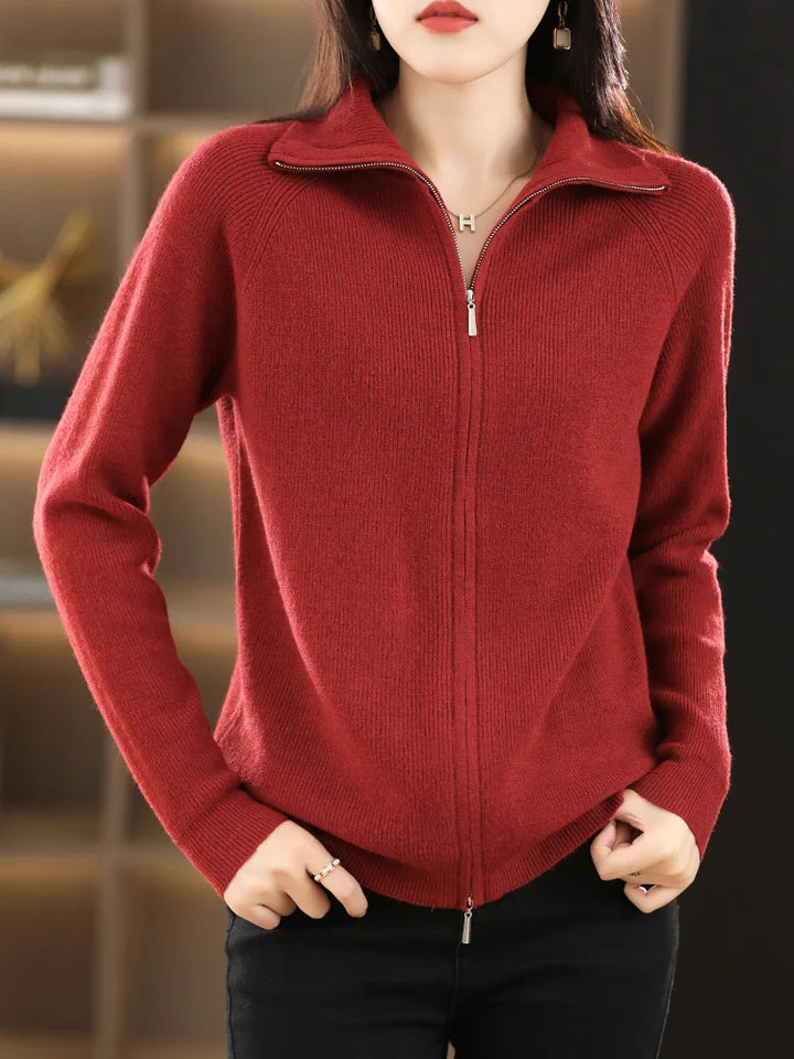 Dames Vest met Dubbele Rits – Celeste