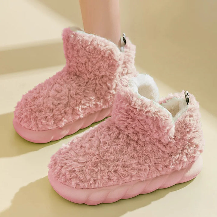 Warme damespantoffels van katoen en pluche - CozySteps