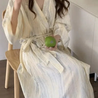 Casual Women's Summer Robe with Kimono Design – Hana
