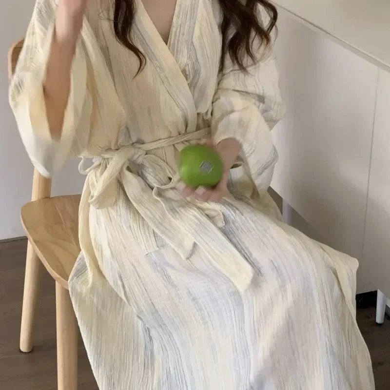 Casual Women's Summer Robe with Kimono Design – Hana
