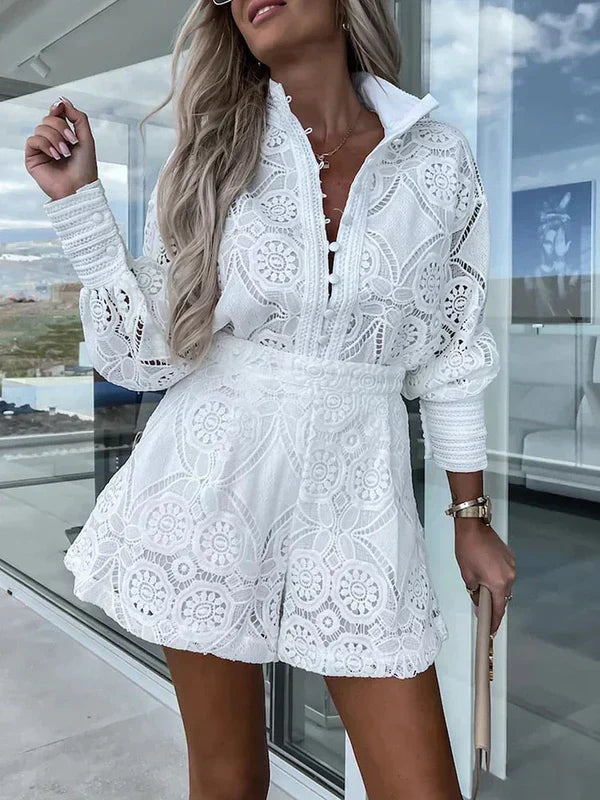 Two-piece lace set for women for summer – Mira