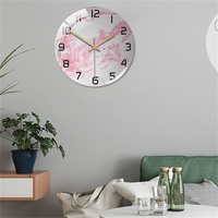 Stijlvolle Wandklok met Marmeren Textuur - MarbleTime
