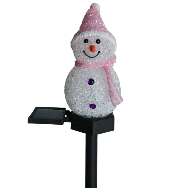 Solar-Powered Snowman Lamp - SolarSnow