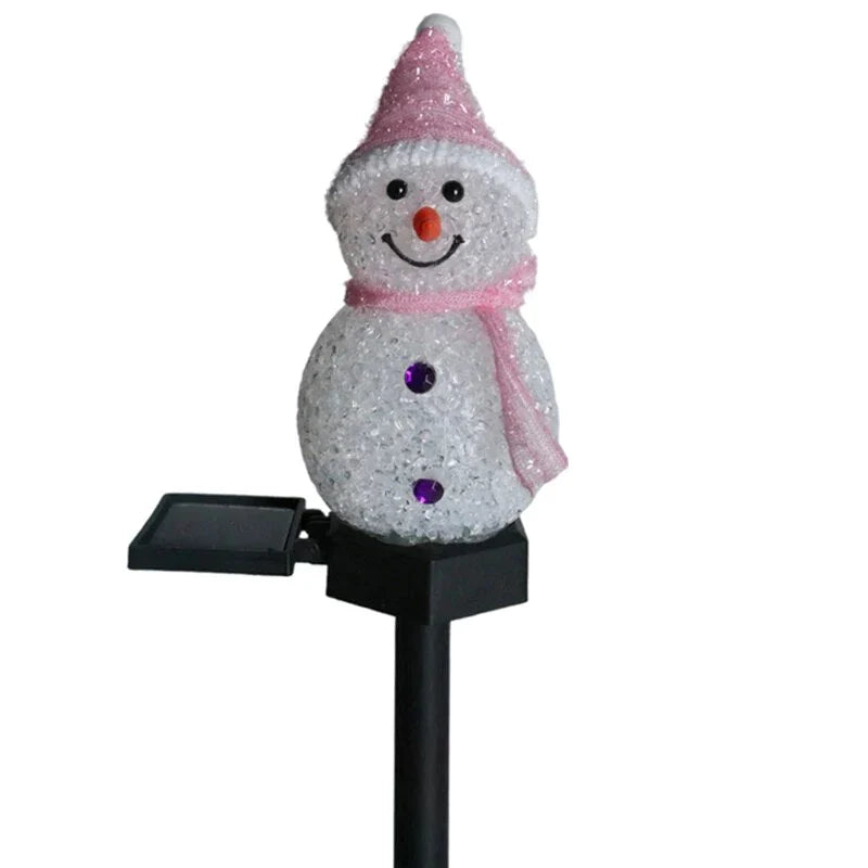 Solar-Powered Snowman Lamp - SolarSnow