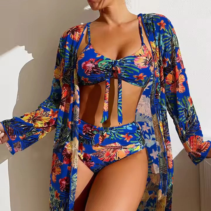 Bikini Set with High Waist and Cover-Up – Amira