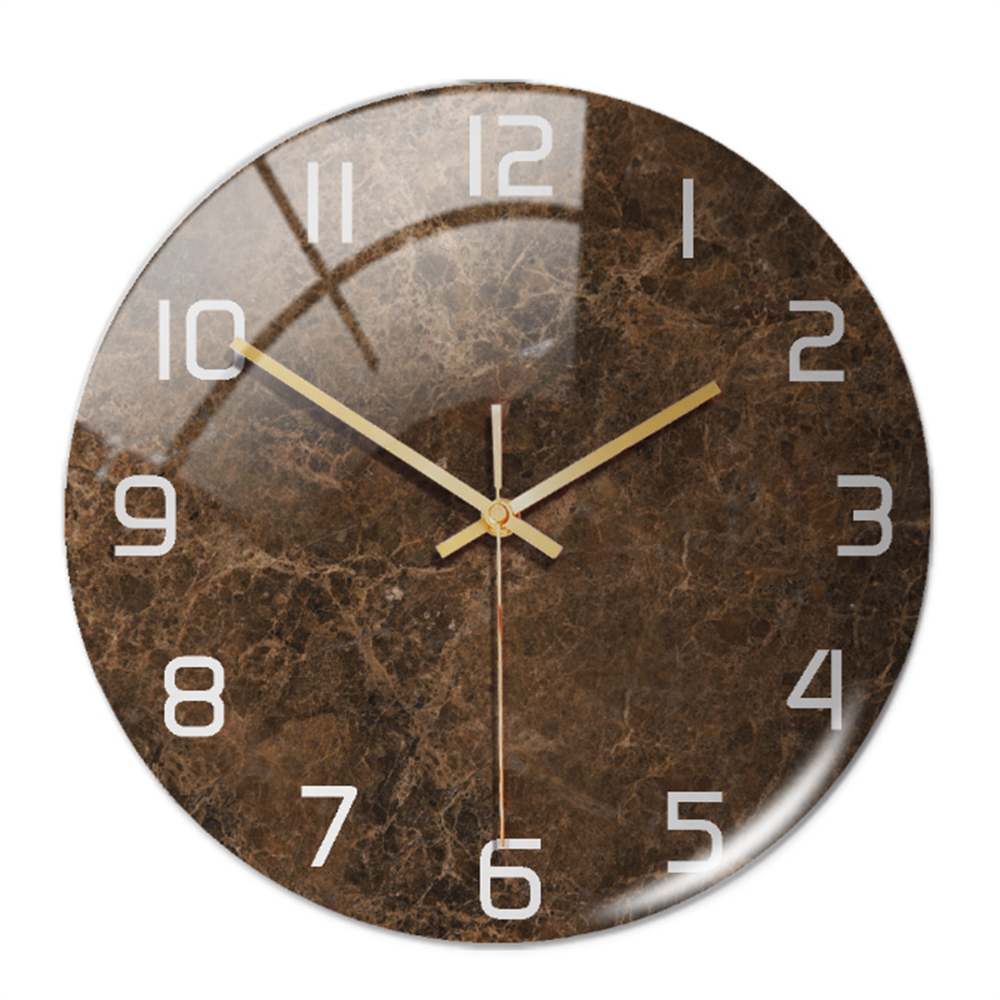 Stijlvolle Wandklok met Marmeren Textuur - MarbleTime