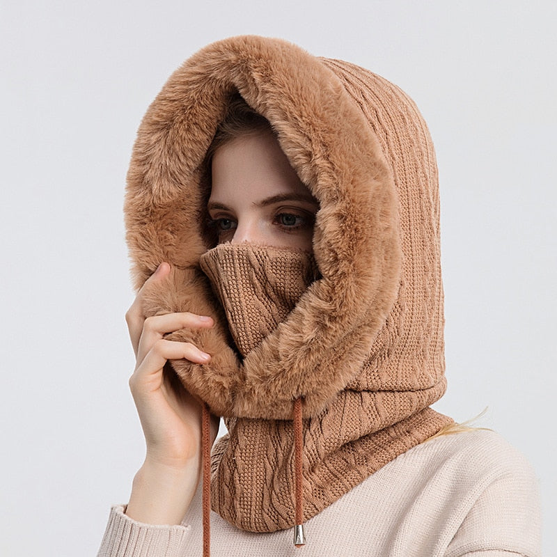 3-in-1 Winter Sjaal en Muts voor Dames - Isabella