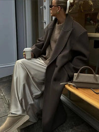 Comfortable Long Women's Coat - Sophie