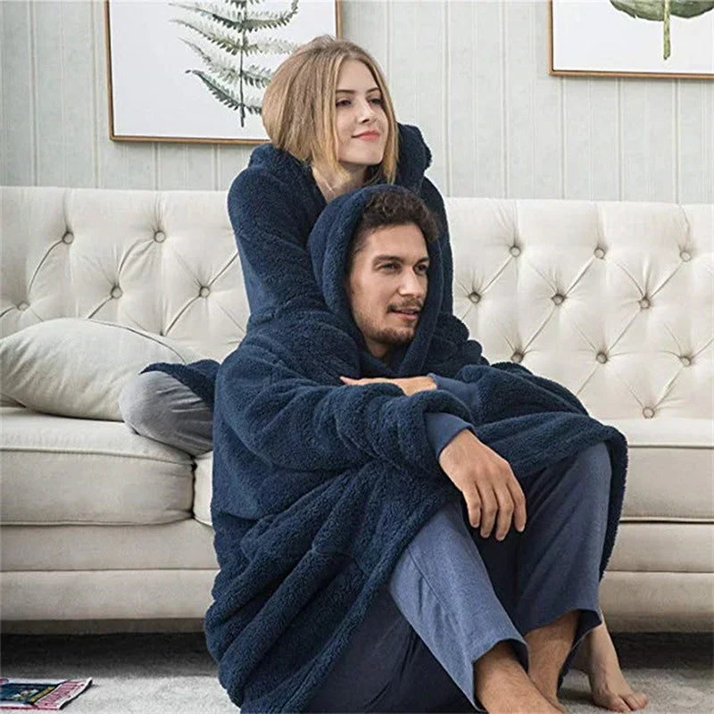 Oversized flanellen dekentrui voor dames en heren – FleeceHaven