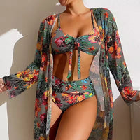 Bikini Set with High Waist and Cover-Up – Amira