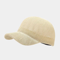 Trendy braided cap with wide brim – SunWeave Style