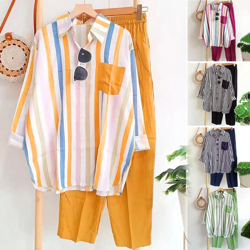 Two-Piece Women's Linen Summer Set - Zayenne