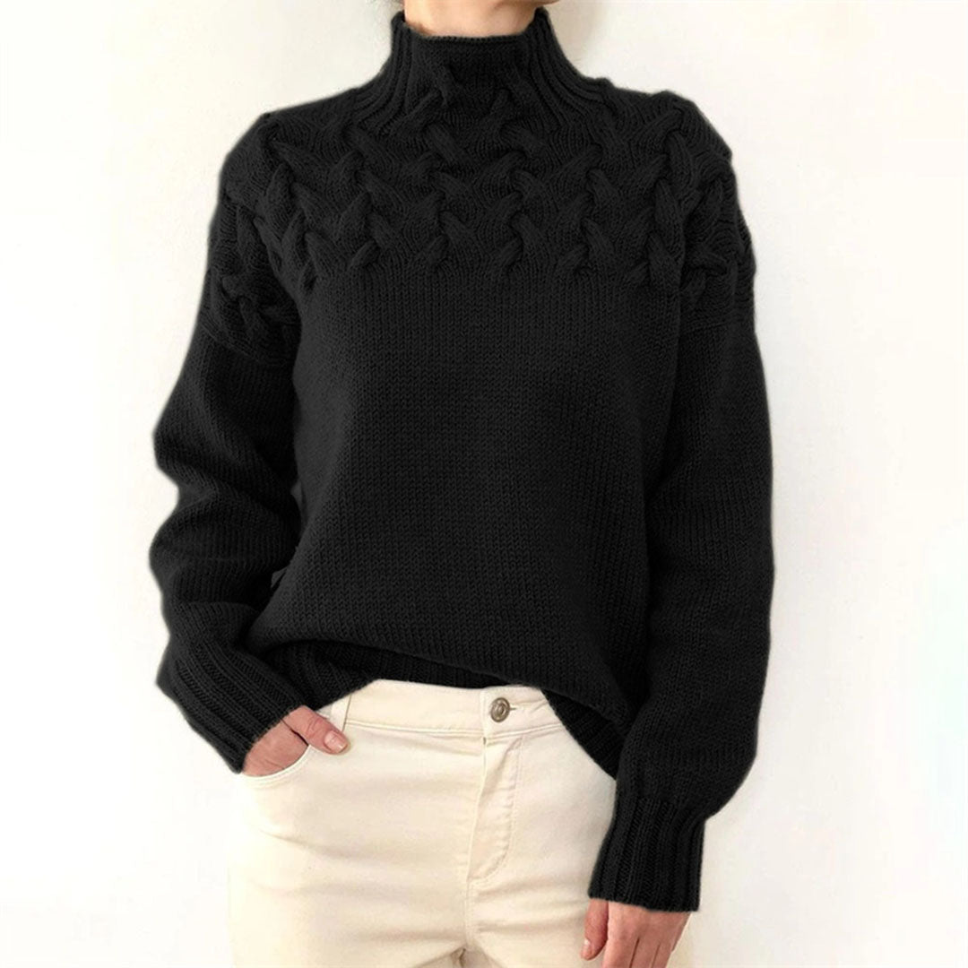 Gebreide Dames Herfsttrui met Col – Sienna
