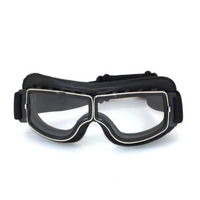 Vintage Leather Motorcycle Goggles - RiderEdge